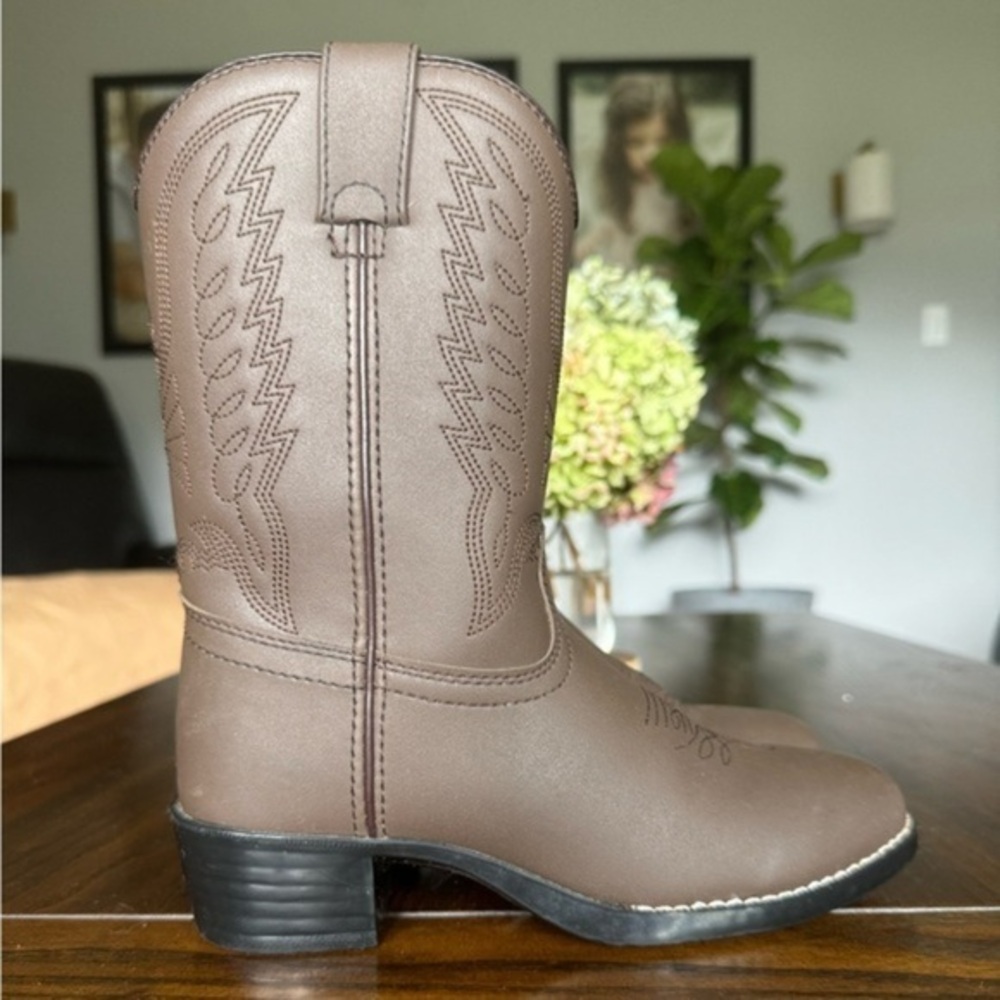Durango Kids Distressed Western Cowboy Boots Brown 3